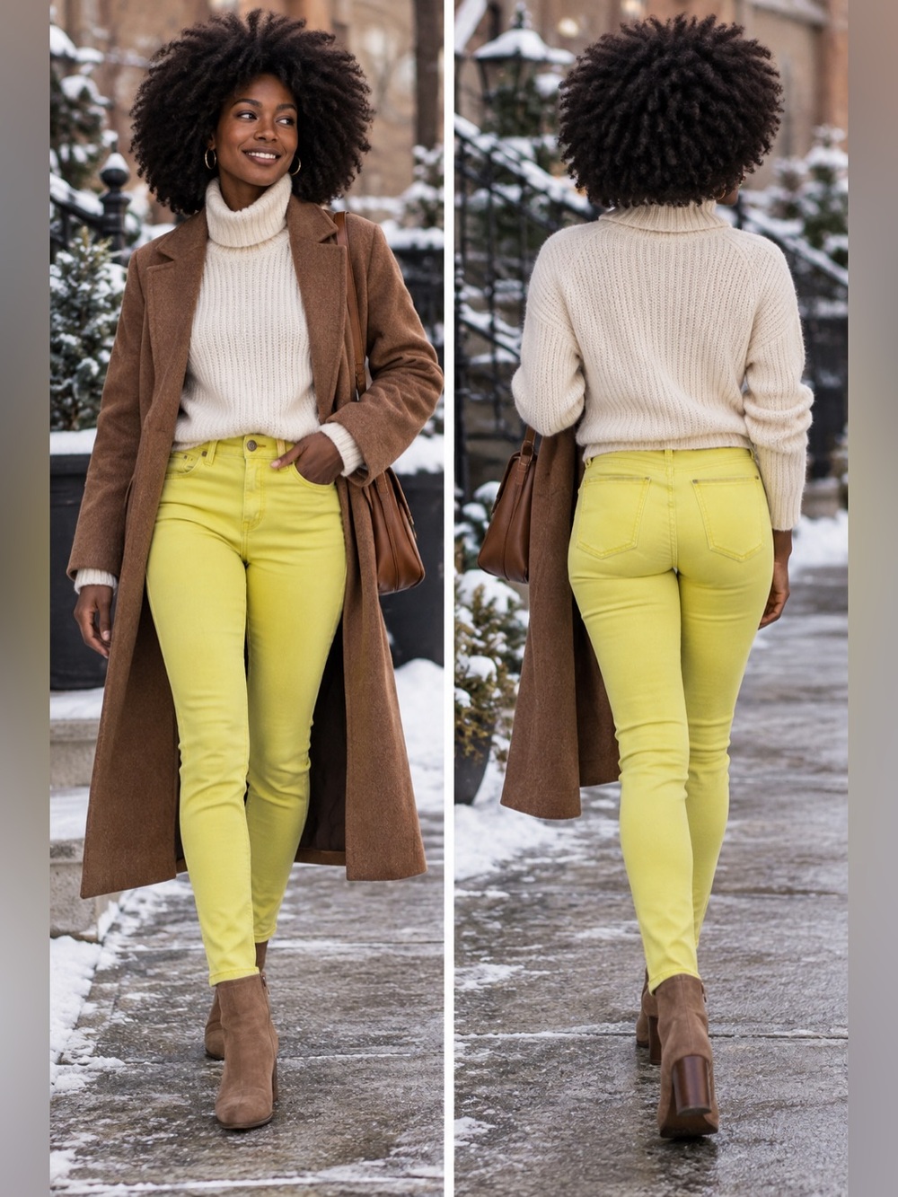 Cabi chartreuse Yellow High-Rise Skinny Jeans size 4